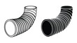 © SHAHRIYAR RASEL - Flexible hose or ventilation duct icon, corrugated pipe vector illustration isolated on white background