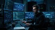 © Sonali - Cybersecurity Analyst Monitoring Network Threats in Security Operations Center