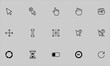 © SantoshArt - Computer mouse click cursor gray arrow icons set and loading icons. Cursor icon. Vector illustration. Mouse click cursor collection.line icon
