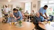 © zuchero - Breakfast Service and Caregiver Support in a Nursing Home Dining Room