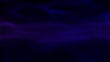 © Aksver - Purple and blue digital particle wave with glowing dotted texture on a dark background, suitable for futuristic tech, AI, data, cyber and abstract designs.