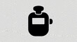 © Indar - Hand tally counter vector illustration. Clicker paper weight tally counter, manual crowd counting device silhouette icon.
