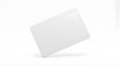 © agus - Blank White Credit Card Mockup on a Clean White Background with Subtle Shadow and Diagonal Tilt