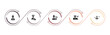 © IconArt - filled professions icons set - builder, postman, dyer, chemist. editable vector for web and mobile ui