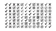 © Anzuman - Extensive collection of hand drawn tick marks and cross symbols for checklists