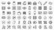 © Arafat. Vector - HVAC system icons in a clean line art style for climate control and home comfort applications