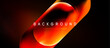© antishock - Abstract red flow shapes over dark background. Modern design element, vibrant colors, smooth gradients present.