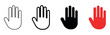 © Sohail M - Hand stop icon. hand icon set for web, ui, and mobile apps.