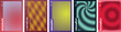 © GraphicsWorld - Abstract vector background collection, 5 colorful gradient and pattern panels, modern graphic design for banners and posters