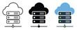 © LiponFX - Cloud server hosting network icon set with computing technology infrastructure