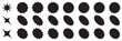 © top - sunburst badges, Sale sticker, price tag, starburst icon set , Circle sticker set. Wavy edge promo red badges. Vector set of circles with zigzag edges, Sunburst sticker shapes, Rounded starburst zigz