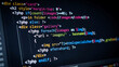 © BAHARMIA - Php programming language source code on computer screen with programming software development computer technology developer internet application engineer information language function