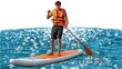 © Guntur - Man stand up paddleboarding summer water sport