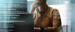 © Prostock-studio - Focused Male Working On Laptop In Modern Office, Deeply Engaged In Analyzing Code Or Data On Screen. Professional Setting Demonstrating Technology And Business Concept.