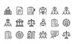 © Asraful - Minimal Governance Policy and Management Line Icon Pack Vector Illustration