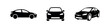 © Lili - Electric Car Silhouettes Icons Set, Modern Eco-Friendly Vehicle Pictograms, Contemporary Electric Automobile Illustrations