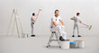© Ljupco Smokovski - Team of professional painters working and painting a wall