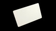 © Sido - Blank Rectangular White Card Floating Mid Air Against Black Background Studio Product Shot