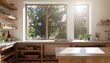 © eko - Modern kitchen with large window and natural sunlight