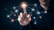 © Mst Rozina Pervin - Businessman hand touching virtual human resources network connection