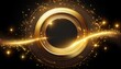 © Judith - Golden Magic Circle With Glitter Particles And Light Trail Isolated On Transparent Background