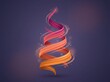 © Abadi - Abstract 3D Curved Ribbon Spiral and Wave Lines Artwork