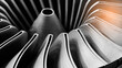 © Aleksandr Matveev - Close-up of 3D-printed metal turbine. machined surface reveals precise details. innovative additive technologies concept background