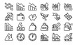© Mdmain - Economic Crisis Finance and Money Outline Vector Icon Set with Recession Inflation Debt and Financial Loss Symbols