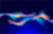 © Arqam141 - Vibrant sound wave or aurora waveform on dark blue background