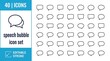 © sultanaavector - Comprehensive collection of hand drawn speech bubble icons set featuring various communication shapes and dialogue box designs