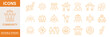 © icon studio 333 - Modern Community web icons in line style. People, family, friendship, community, neighborhood, inclusion. Editable stroke. Vector illustration. charity web icons set. help, assistance, volunteer icons