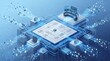 © Haya - Futuristic Isometric Digital Infrastructure with Big Data Flow and Network Technology System Concept
