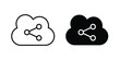 © Bsbd - Cloud share icon solid symbol collection