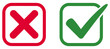 © Vectorixpro - check cross mark icon set