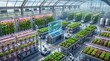 © Анастасия Калинина - Futuristic indoor farming with automated systems and lush green crops