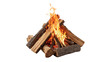 © Olga - Cozy burning wood log campfire bonfire structure isolated on transparent background