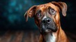 © Larisa AI - A close-up shot of a lovable dog with expressive eyes, capturing the innocence and loyalty of pets in a beautifully lit studio setting.