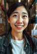 © Pixel-Shot - Smiling young asian woman in a warehouse, logistics and supply chain management, happy worker in distribution center