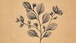 © astablack - Botanical illustration of eucalyptus leaves and buds in sketch style