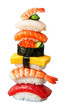 © Rawpixel.com - PNG Colorful sushi stack on blue.