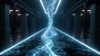 © Elena - Cinematic 3d Render of Electrolyzer Facility With Water Stream Separating Into Particles and Visualizing Hydrogen Production