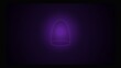 © edi - Ancient obsidian notification bell icon with neon violet glow