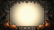 © Reinita - Gothic arch frame with pumpkins and ravens for seasonal holiday decor