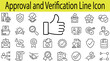 © Mehdi - Approval and Verification Line Icon Editable illustrator. eps