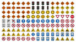 © kontet - Corporate Collection of 550 International Road Signs and Traffic Symbols in Color Coded Designs for Presentations Manuals and Educational Materials