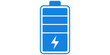 © SAJID - blue battery power icon symbol isolated on transparent background