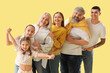 © Pixel-Shot - Big family on yellow background