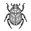© VectorNOVA,ART - Stylized Scarab Beetle Illustration.
