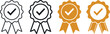 © DILARA - Set of guarantee and quality badge vector icons, approved seal and certificate sign design elements