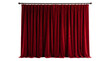 © MAHBUB - Elegant red velvet curtains with a rod isolated on transparent background